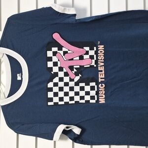 MTV Classic Retro Two-toned 80s 90s Ringer T-shirt - size XL